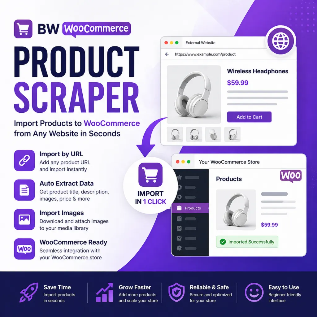 BW WooCommerce Product Scraper – Scrap and Import to WooCommerce Site