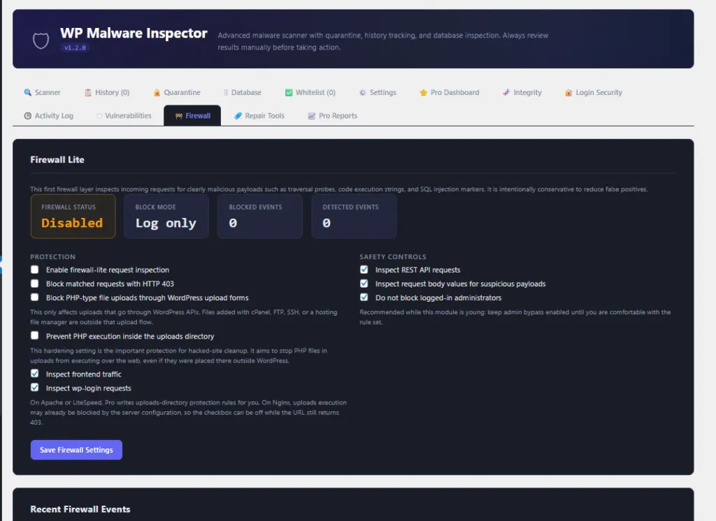Malware Inspector Pro – Malware Scanner, Integrity Monitor, Security and Firewall