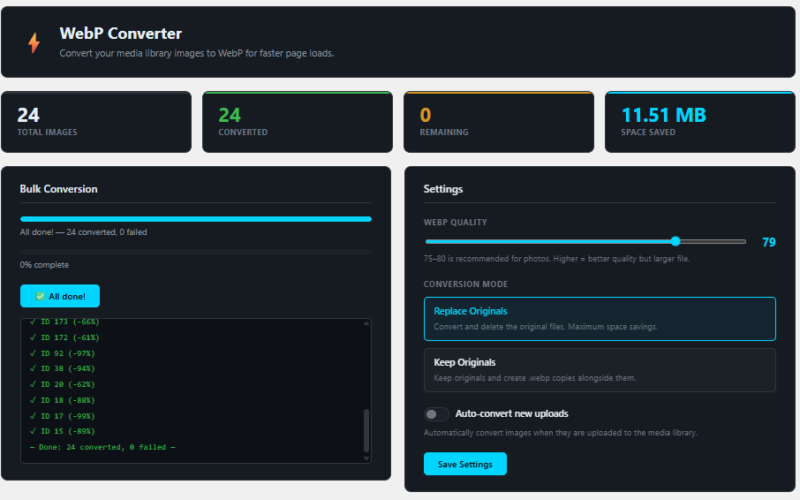Speed Up Your WordPress Site with BroodWeb WebP Converter