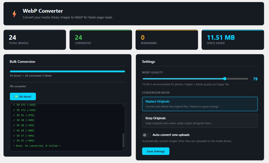 Speed Up Your WordPress Site with BroodWeb WebP Converter