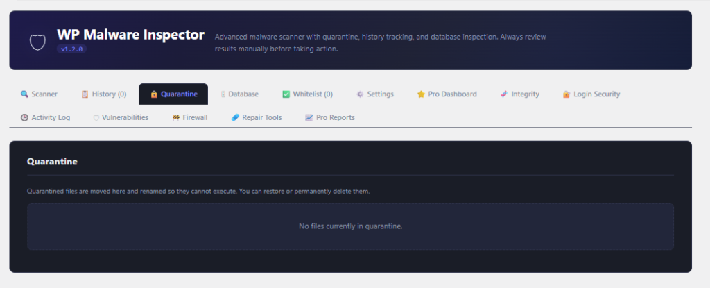 Wp Malware Inspector Pro – Malware Scanner, Integrity Monitor, Security and Firewall