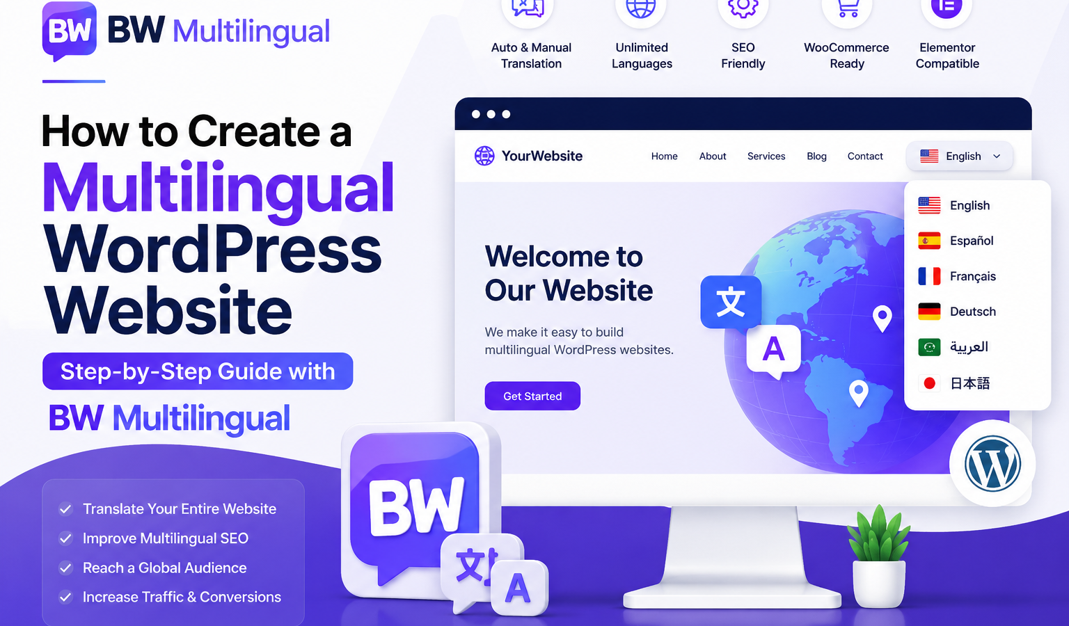 How to Create a Multilingual WordPress Website (Step-by-Step Guide) with BW Multilingual