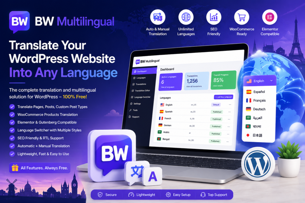 BW Multilingual &ndash; Gratis WordPress Vertaling & Meertalig Plugin